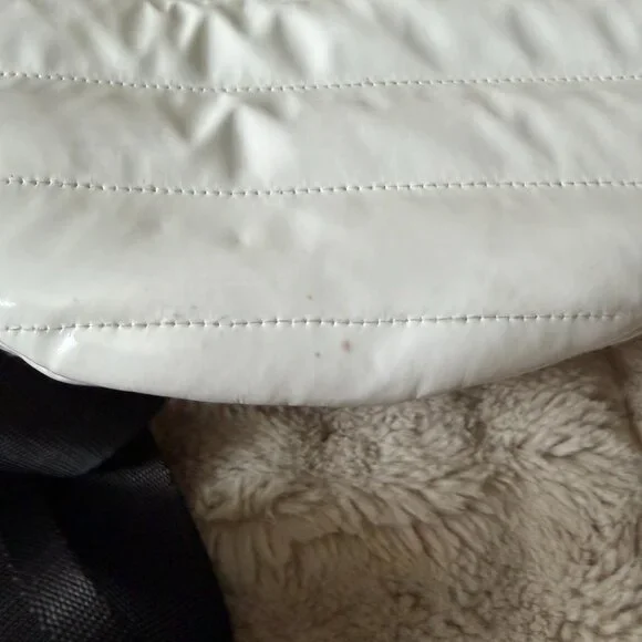 Think Rolyn Crossbody Sling bag White Patten Leather Black - Picture 5 of 5